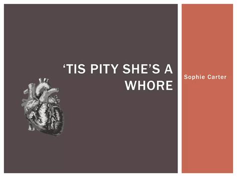 ’Tis Pity She’s a Whore : Representing the Incestuous Body.